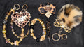 WILD AT HEART - Beaded Charm, Keychain Wristlet, Pen & Stretch Bracelet Set