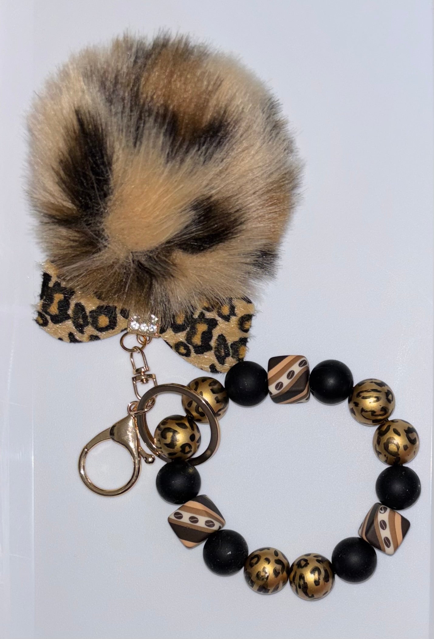 WILD AT HEART - Beaded Charm, Keychain Wristlet, Pen & Stretch Bracelet Set