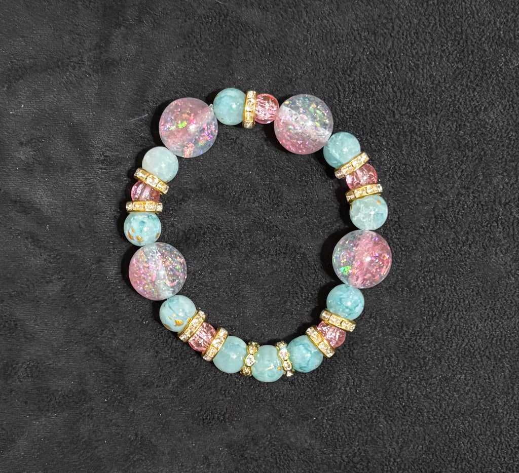 COLOR SPLASH - Beaded Charm, Keychain Wristlet, Pen & Stretch Bracelet