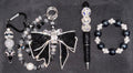 BLACK TIE AFFAIR - Beaded Charm, Keychain, Pen & Stretch Bracelet Set