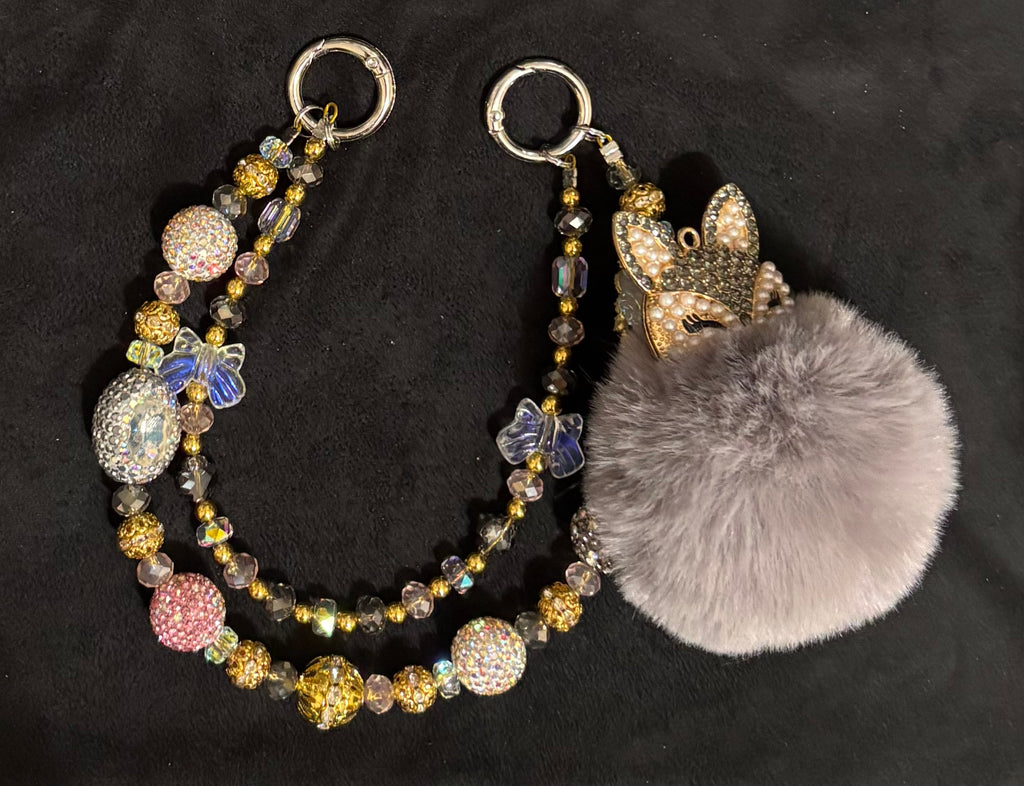 WHAT DOES THE FOX SAY - Beaded Charm, Keychain, Pen & Stretch Bracelet Set